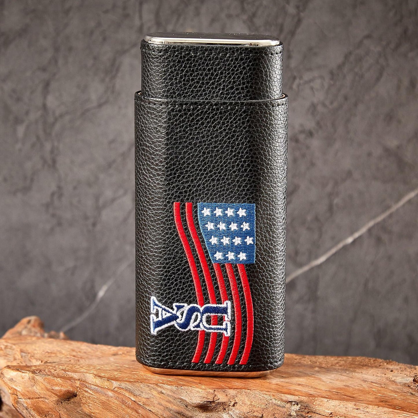 WANTHER Leather Cigar Case Travel Humidor Kit Cedar-Lined Accessories